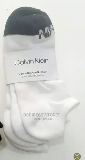 Calvin Klein Mens White 2 Pack Trainer No Show Socks