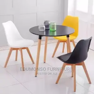 Dinning Table + 3 Leather Seat Chair