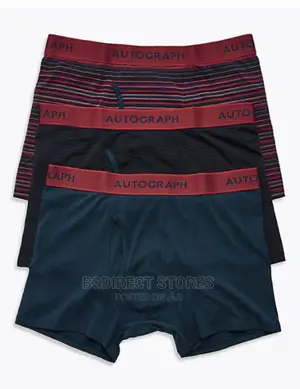 Marks and Spencer Red Mix 3pck Supersoft Cotton Blend Trunks