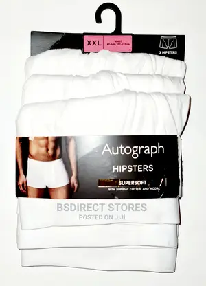 Marks and Spencer White 3 Pack Microskin Supersoft Hipsters