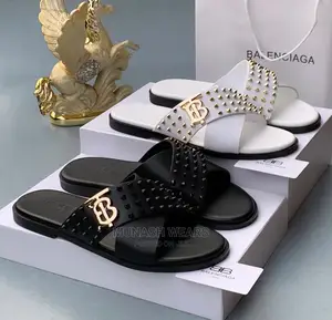 BALENCIAGA Leather Slipers