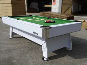 8 Feet Snooker Pool Table (White)