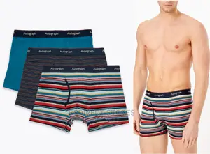 Marks and Spencer Blue Mix 3pk Supima Cotton Blend Trunks