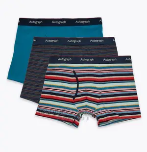 Marks and Spencer Blue Mix 3pk Supima Cotton Blend Trunks