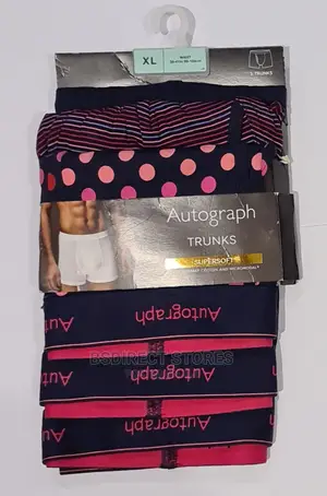 Marks and Spencer Red Mix 3 Pack Supima Cotton Blend Trunks