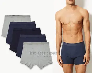 Marks Spencer Blue/Grey 5 Packs Cotton Cool Fresh Trunks