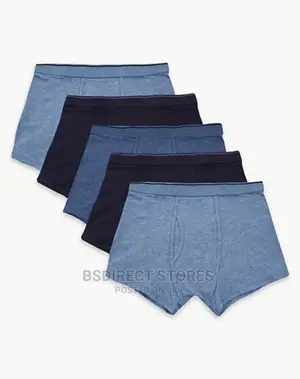 Marks and Spencer Blue Mix 5 Packs Cotton Cool Fresh Trunks