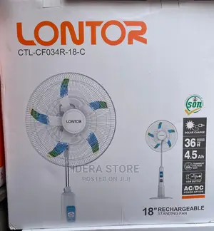 Lontor 18-inch Rechargeable Standing Fan 36 Hours