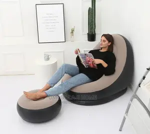 Inflatable Relaxing Air Sofa Chair + Foot Rest + Pump
