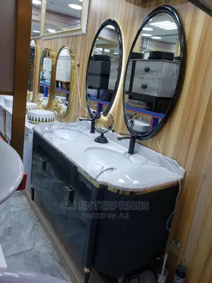 Double Cabinet Basin With LED Mirror