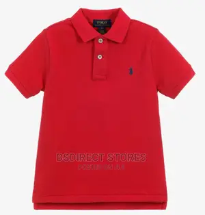 POLO RALPH LAUREN Boys/Girls Red Cotton Mesh Polo Shirt