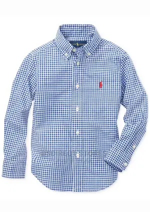 Ralph Lauren Boys/ Girls Blue White Check Gillingham Shirt