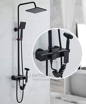 Black Color Shower Set With Bumbum Wash