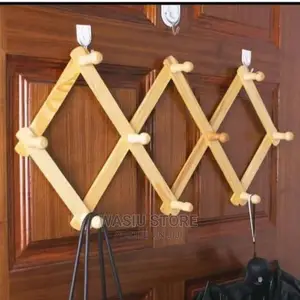 Wall Mounted Collapsible Wooden Bag Hanger