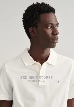 GANT Original WHITE Solid Pique Rugger Polo Men Shirt