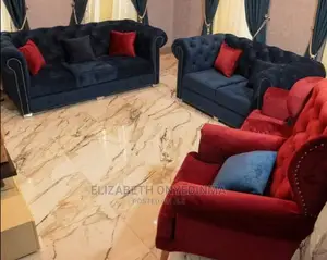 Sofa Chairs Red and Black Color