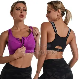 Women Front Zipper Shockproof Sports Bras