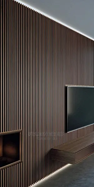 Classy WPC Flutted Panel . Fracan Interior Ltd Abuja