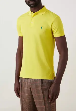 Polo Ralph Lauren Yellow Stretch Mesh Polo Shirt