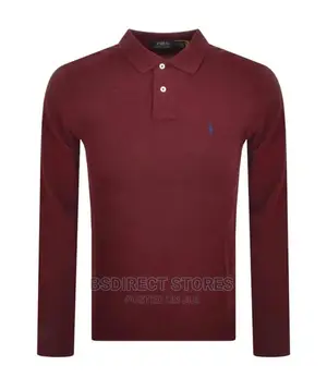 Polo Ralph Lauren Burgundy Pima Cotton Knitted Long Sleeve