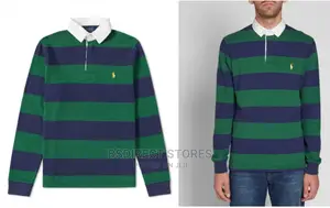 Polo Ralph Lauren Stripe Rugby Shirt French Navy/ New Forest