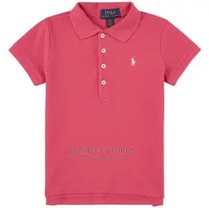 Polo Ralph Lauren Pink Girls Stretch Cotton Mesh Polo Shirt