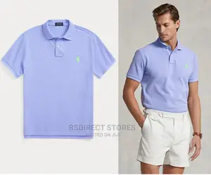 Polo Ralph Lauren Lafayette Blue Slim Fit Mesh Polo Shirt