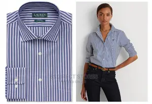 Lauren By Ralph Lauren Women's Shirt RLL Stripe Dress Shirt