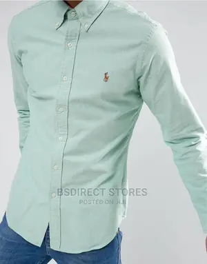 Polo Ralph Lauren Green Slim Fit Button Down Oxford Shirt
