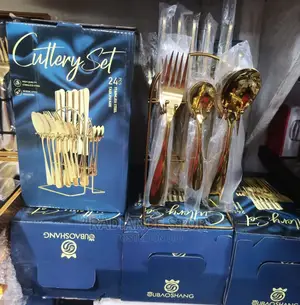 24 Pieces Gold Cutlery Set