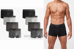NEXT Grey/Black Hipsters Luxury Men Cotton Boxers Pack of 8