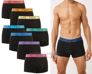 NEXT Hipsters Black Bright Waistband Luxury Boxers Pack of 8