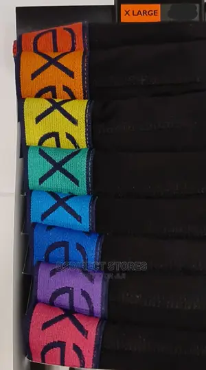 NEXT Hipsters Black Bright Waistband Luxury Boxers Pack of 8