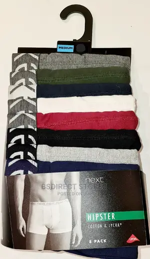 NEXT Core Mixed Colour Hipsters Luxury Cotton Boxers 8 Pack