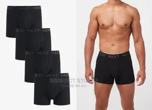 NEXT A-front Black Luxury Men Cotton Boxers Pack Of Four