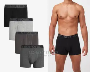 NEXT A-front Grey/Black Luxury Cotton Boxers Pack Of Four
