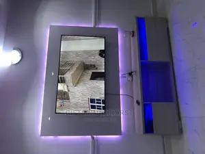 Tv Stand With Wall Panel (High Glossy)And Led Light