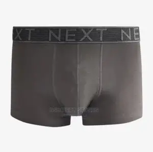 NEXT Hipsters Grey/Black Luxury Cotton Boxers Pack Of Four