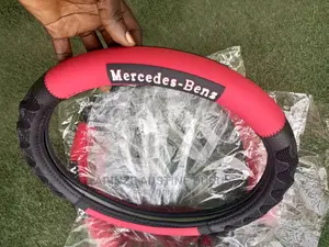 Mercedes Benz Steering Wheel Cover Red and Black