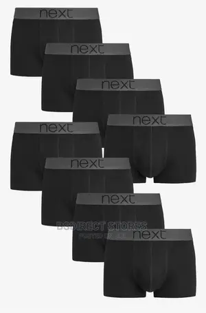 Next Hipsters Black Luxury Men 100% Pure Cotton Boxers 8pack