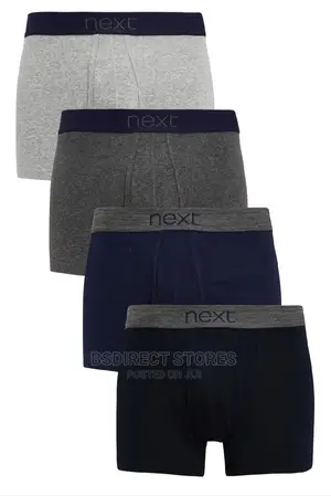 Next a-Front Grey/Navy Luxury 100% Pure Cotton Men Boxers