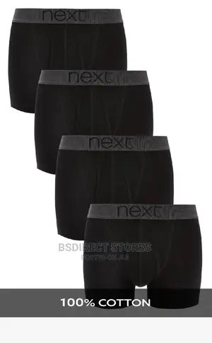 Next Black a-Front Luxury 100% Pure Cotton Men Boxers