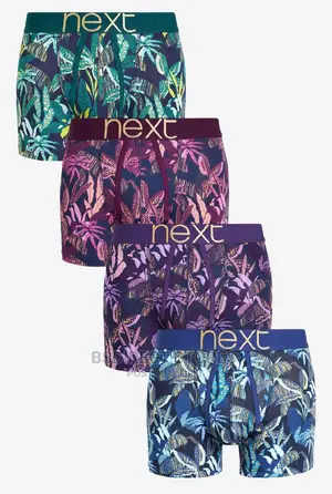 NEXT a-Front Flower Print Luxury Men Cotton Boxers Pack of 4