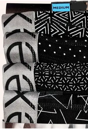 NEXT Black Pattern a-Front Luxury Cotton Boxers Pack of 4