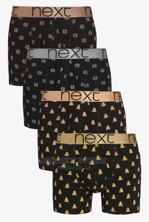 NEXT Christmas Pattern A-front Luxury Men Boxers Pack Of 4