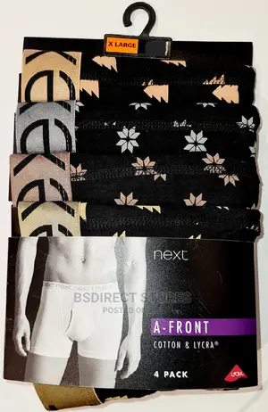NEXT Christmas Pattern A-front Luxury Men Boxers Pack Of 4