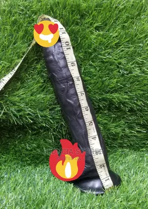 12 Inches Black Thick Realistic Dildo With Balls