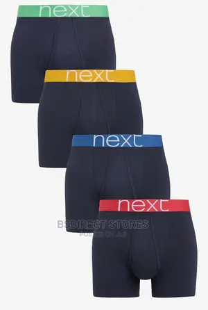 NEXT a-Front Bright Waistband Luxury Cotton Boxers Pack of 4