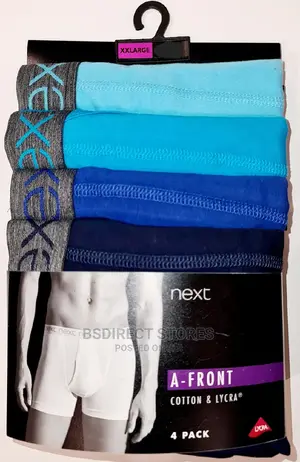 NEXT a-Front Blues Luxury Men Cotton Boxers Pack of 4