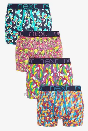 NEXT a- Front Bird Print Luxury Men Cotton Boxers Pack of 4
